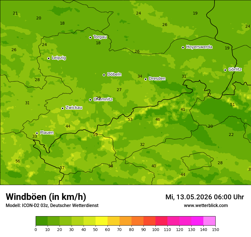 Maximale Windböen
