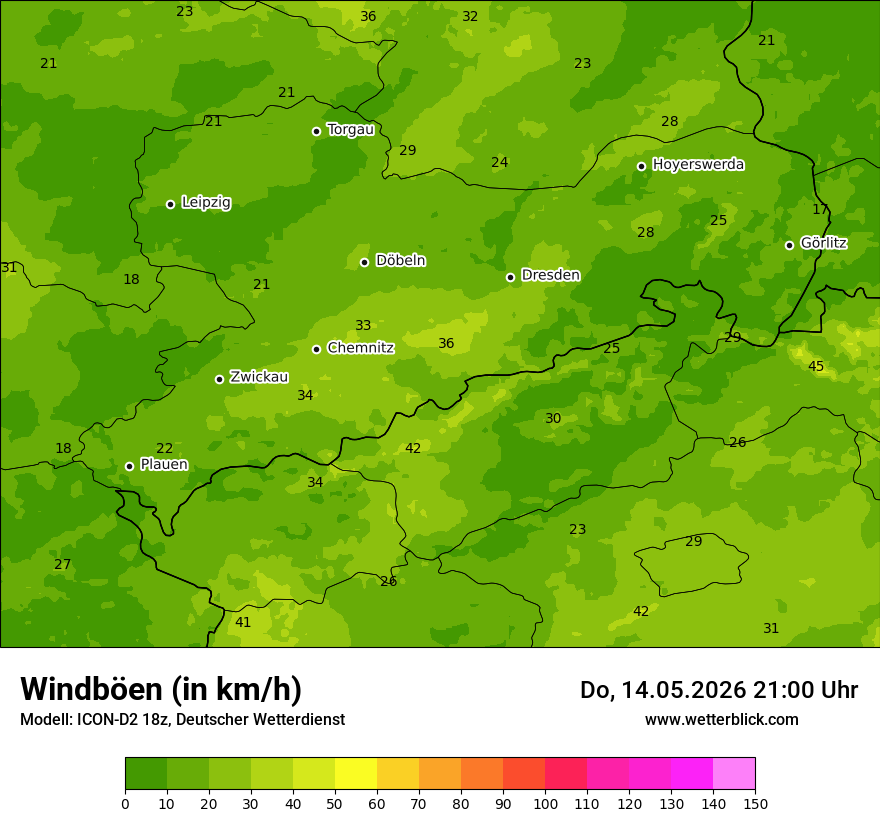Maximale Windböen