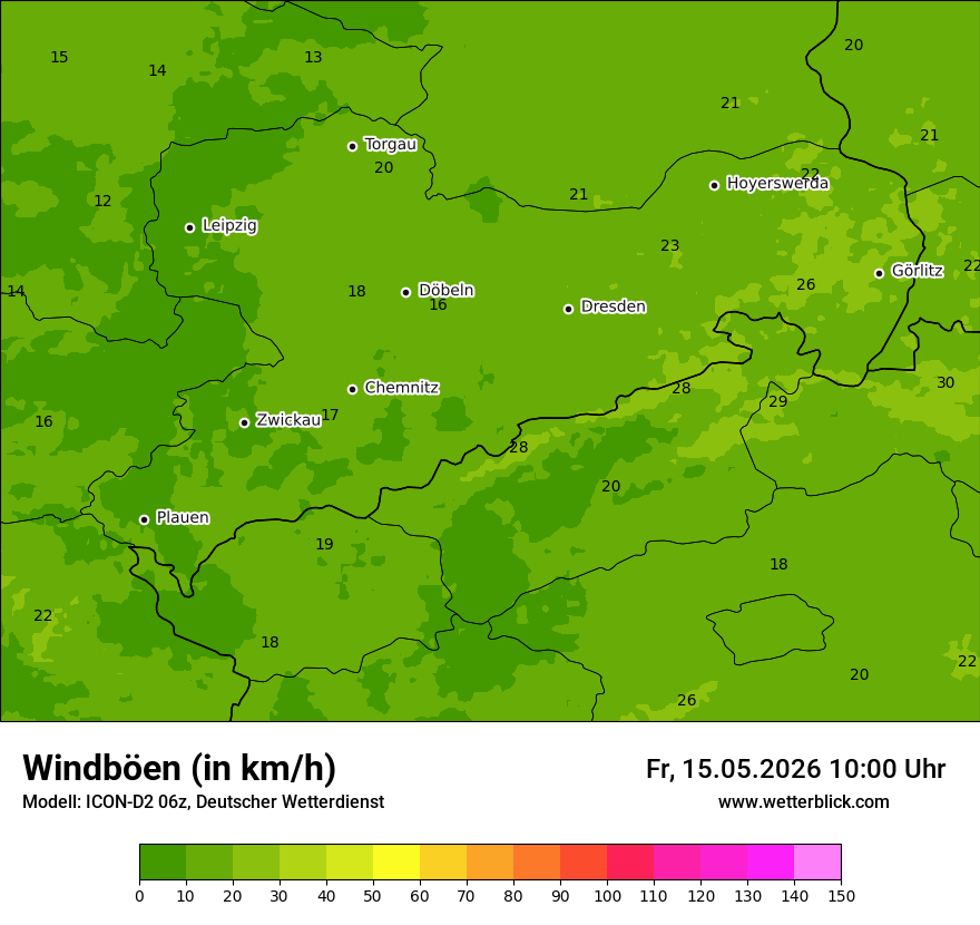 Maximale Windböen