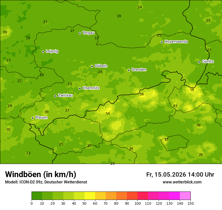 Maximale Windböen