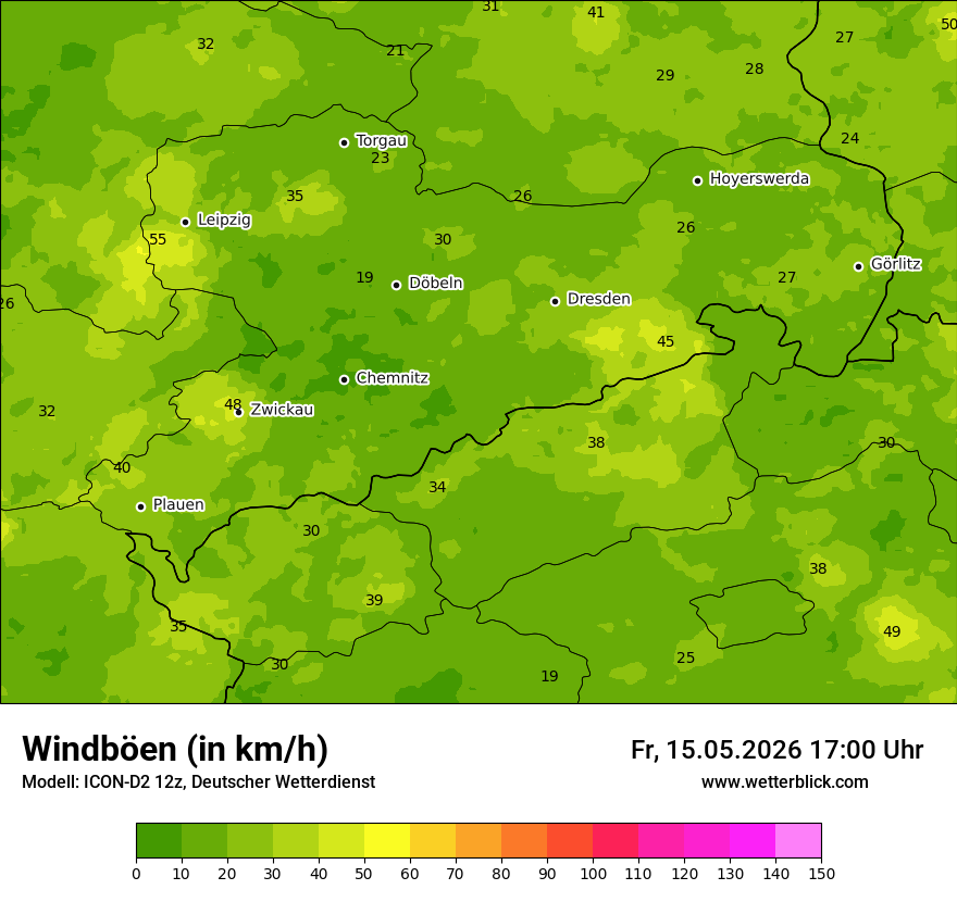 Maximale Windböen