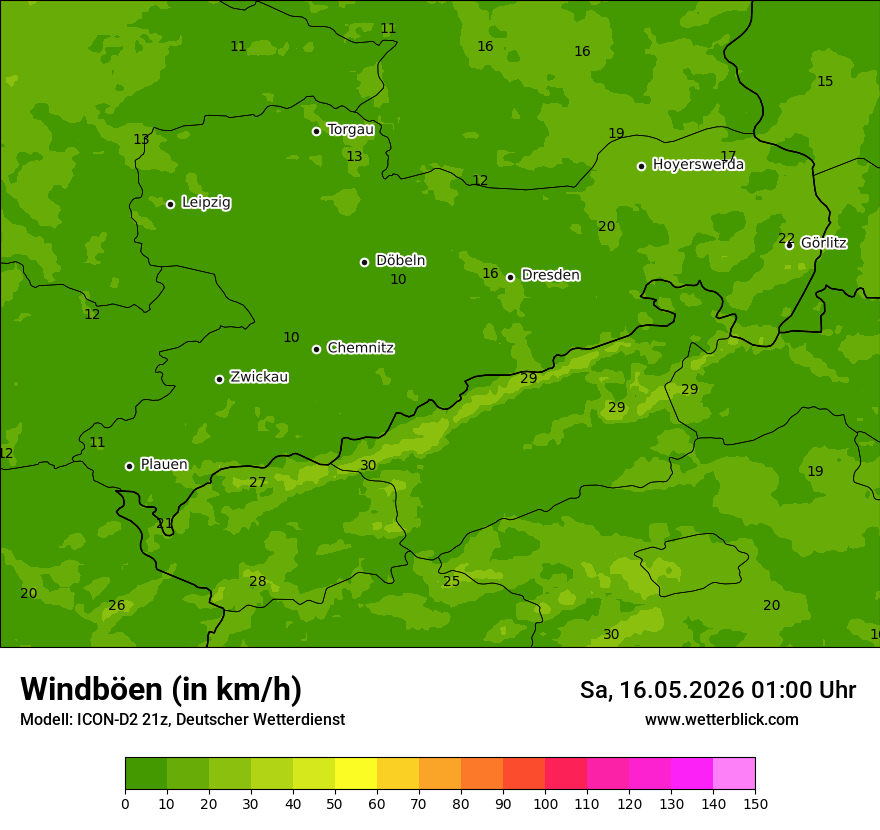 Maximale Windböen