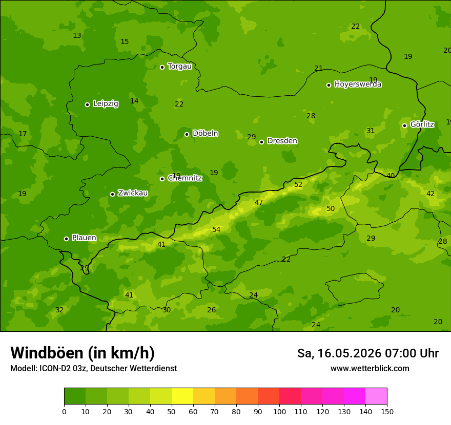 Maximale Windböen