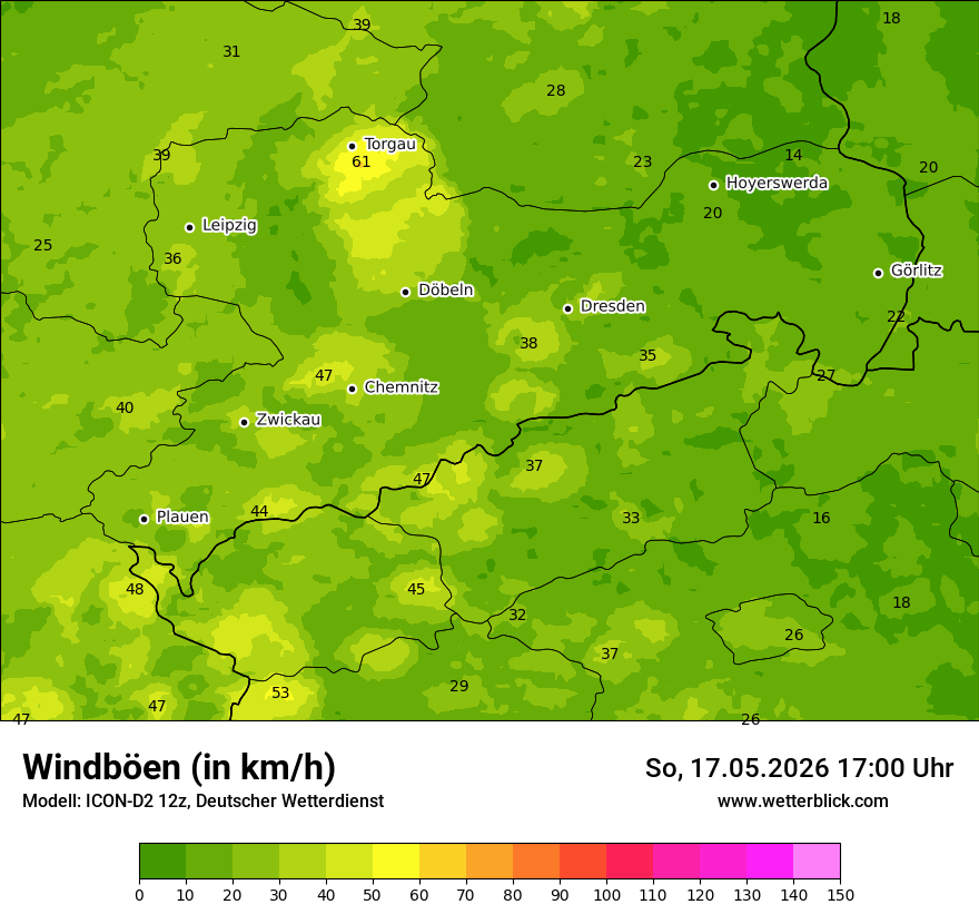 Maximale Windböen
