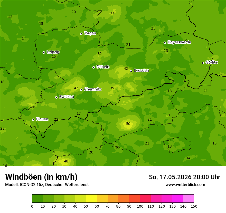 Maximale Windböen