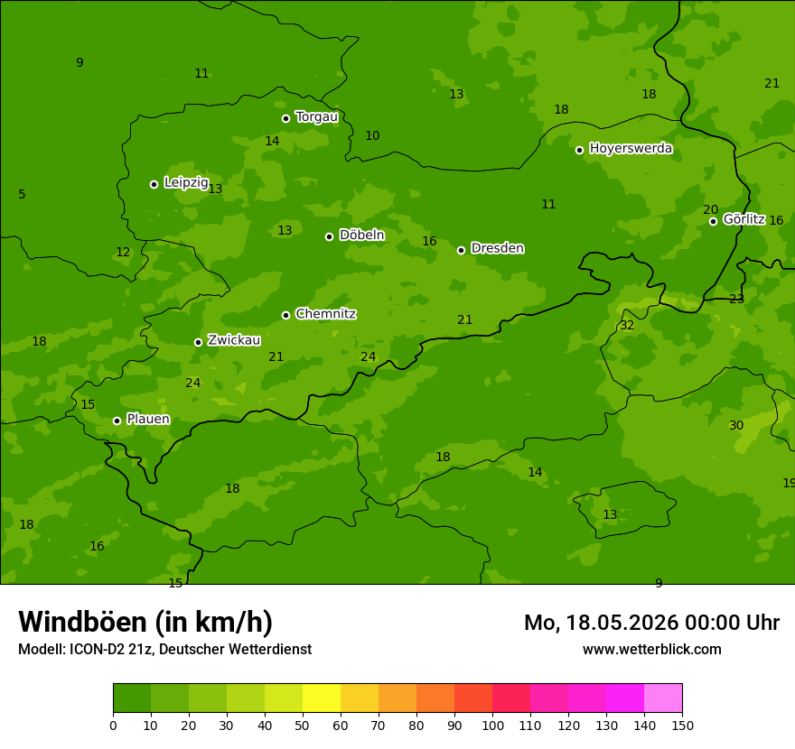 Maximale Windböen