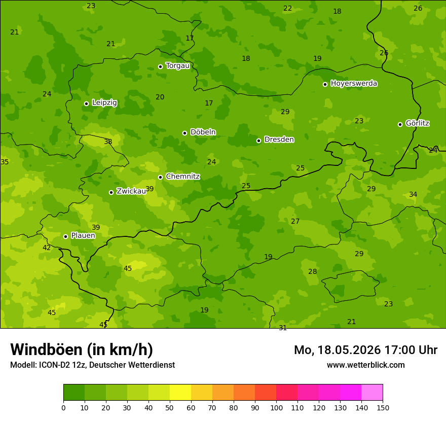 Maximale Windböen