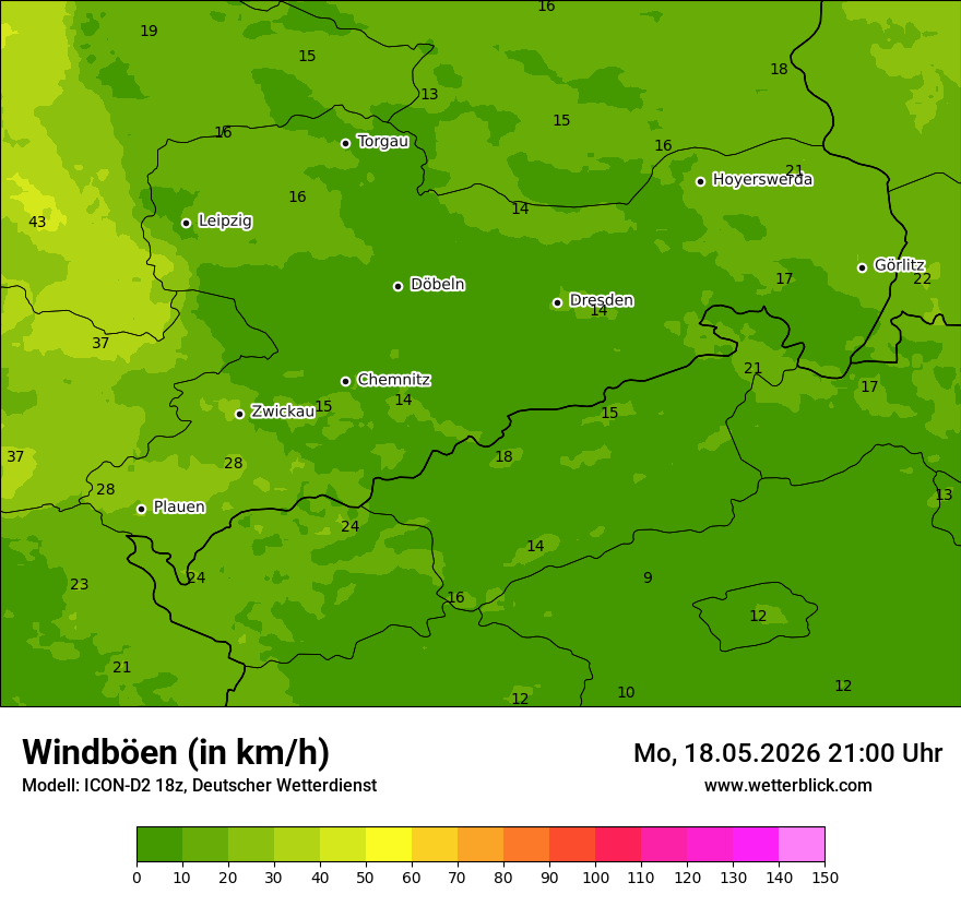 Maximale Windböen
