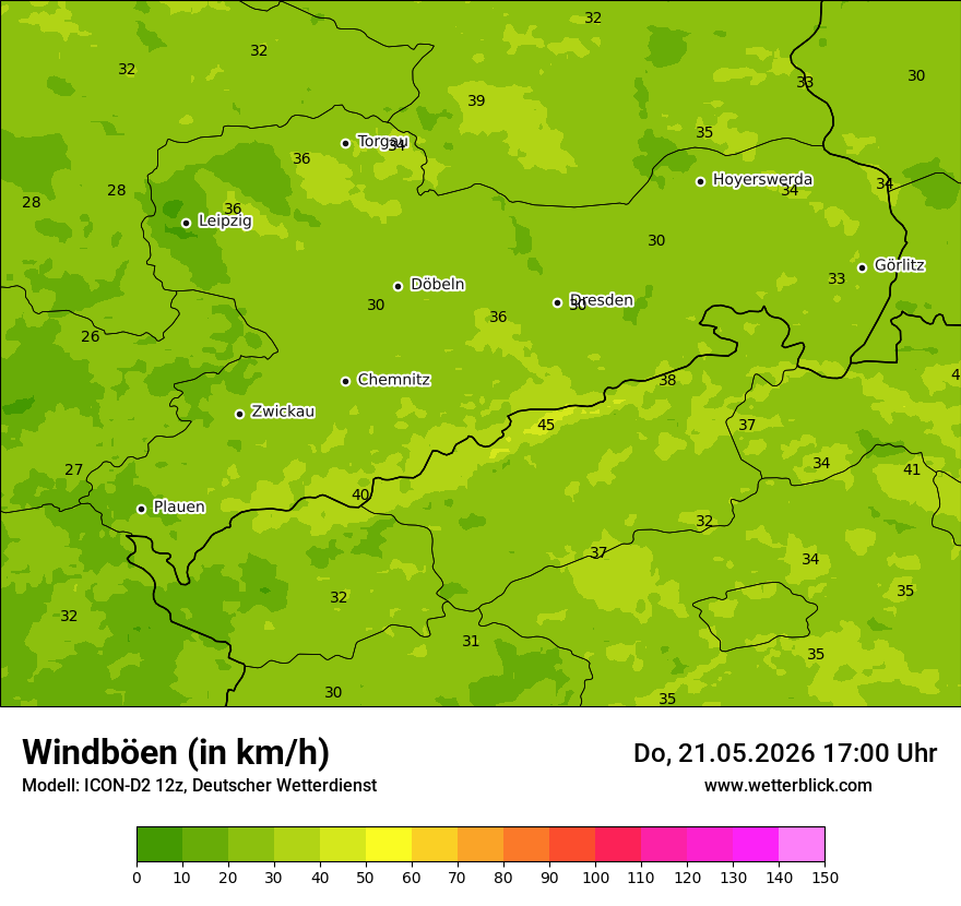 Maximale Windböen