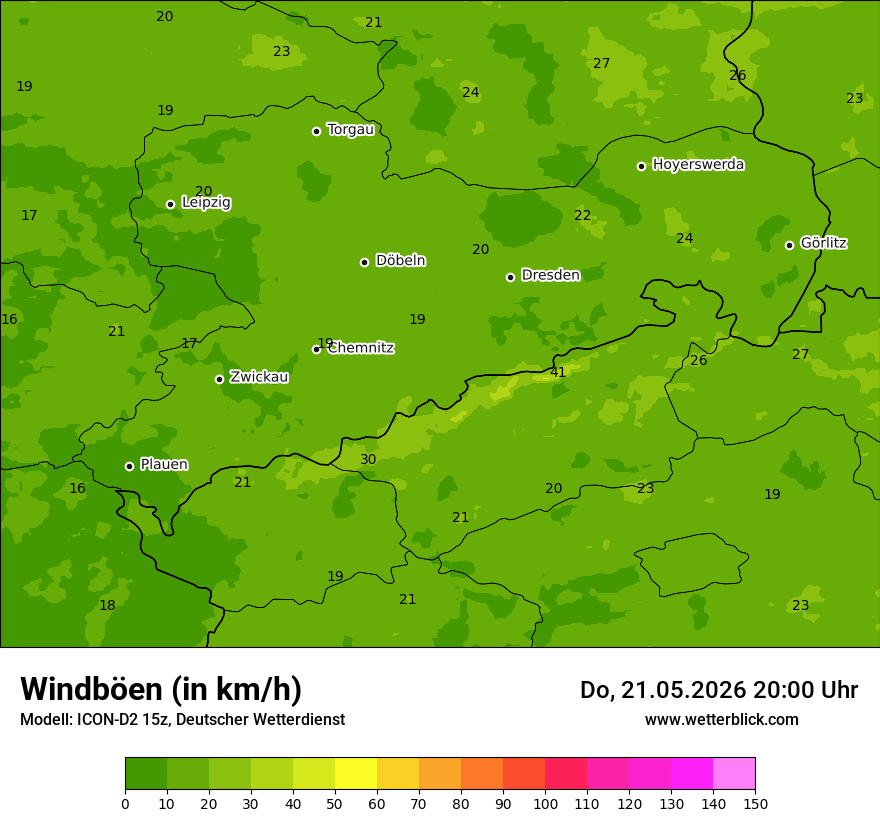 Maximale Windböen