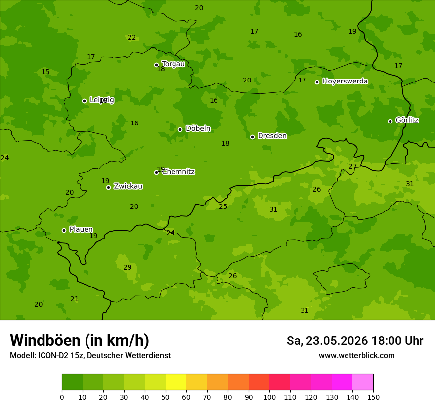 Maximale Windböen