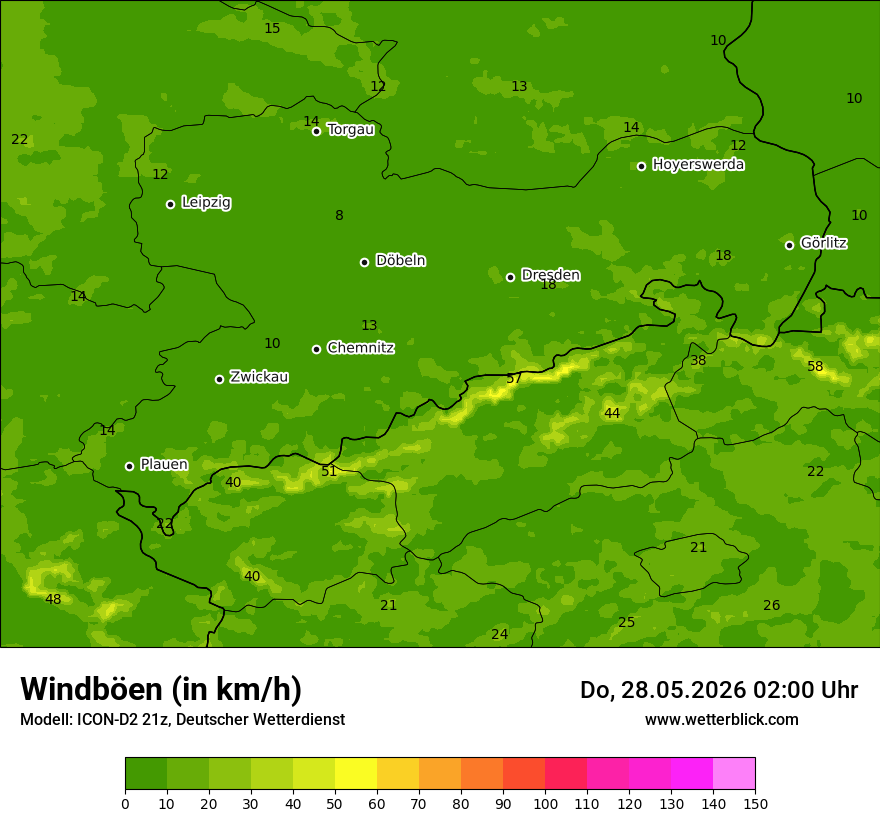 Maximale Windböen