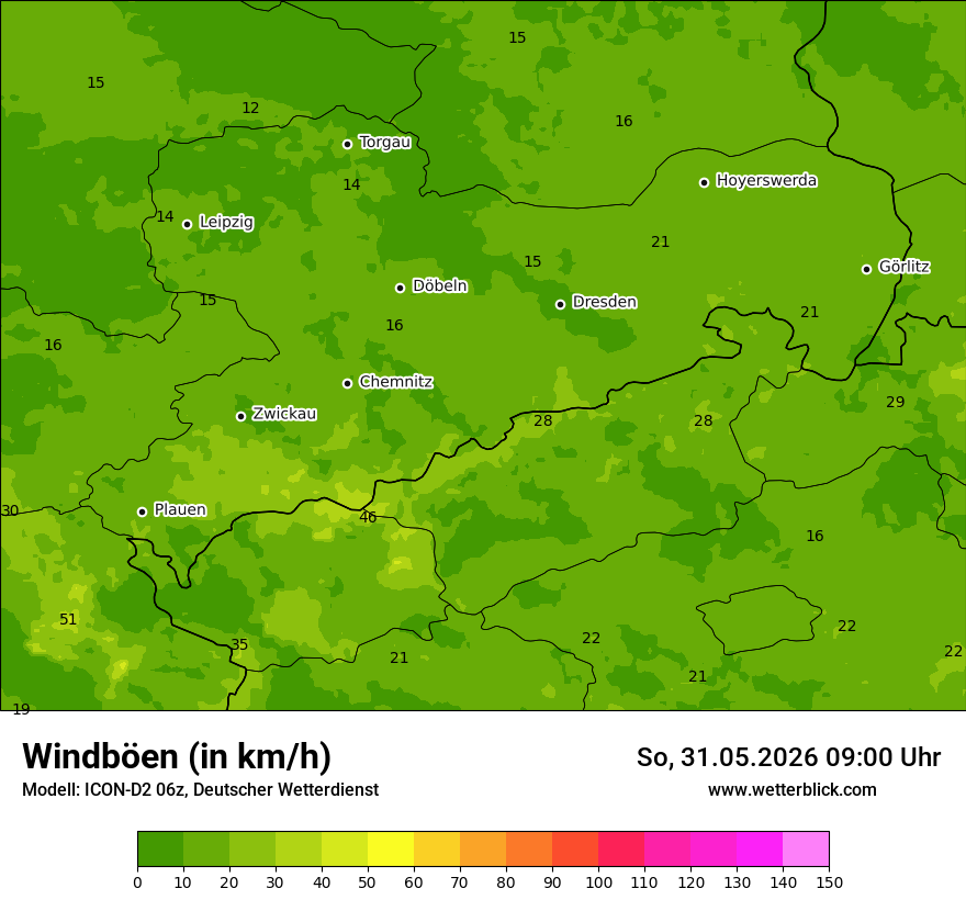Maximale Windböen