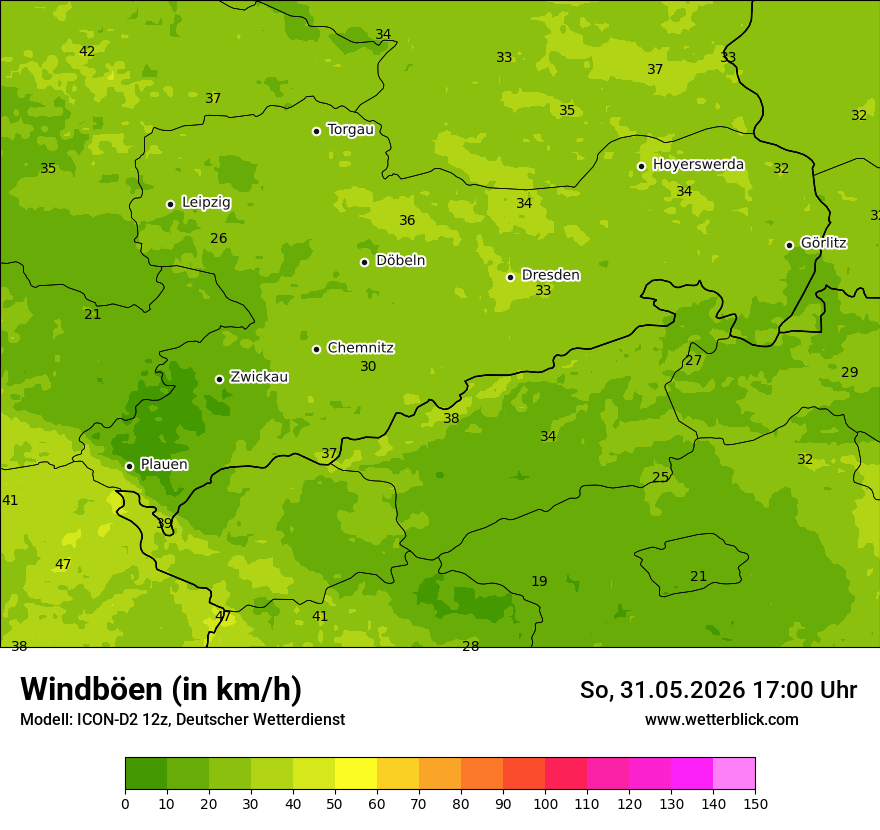 Maximale Windböen