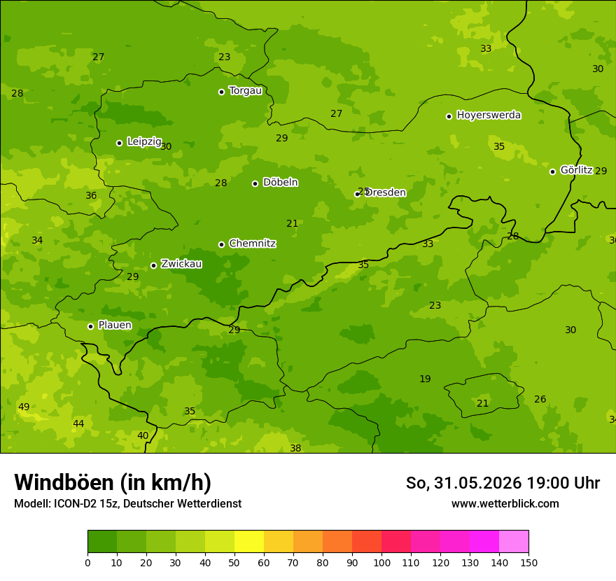 Maximale Windböen