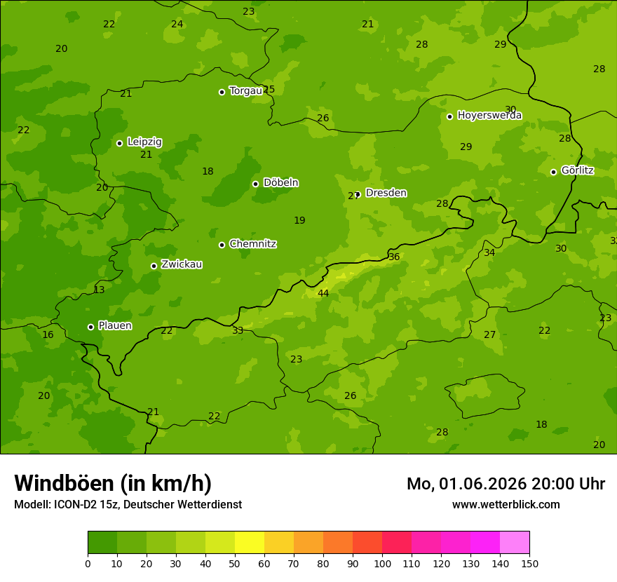 Maximale Windböen
