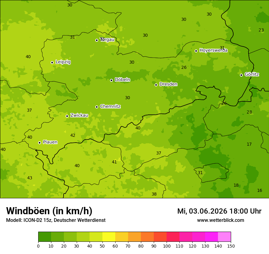 Maximale Windböen
