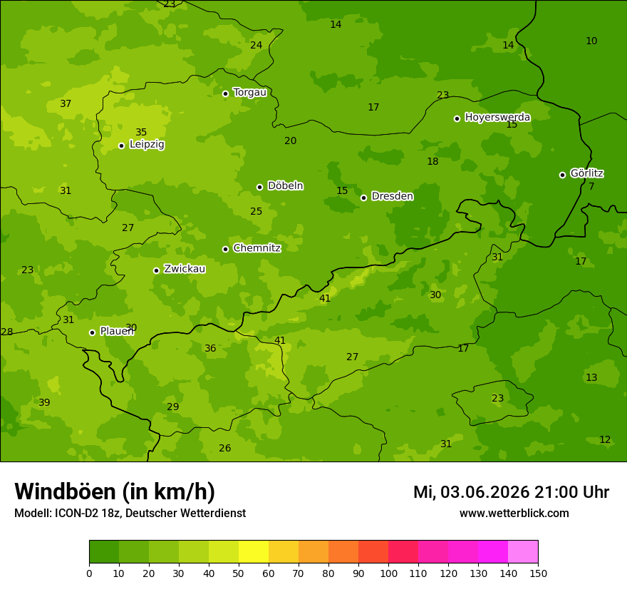 Maximale Windböen