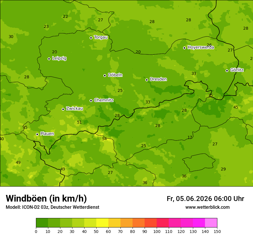 Maximale Windböen