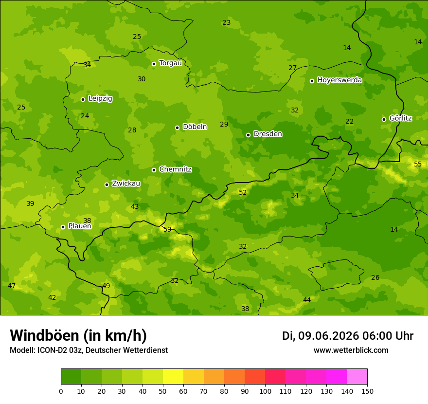 Maximale Windböen