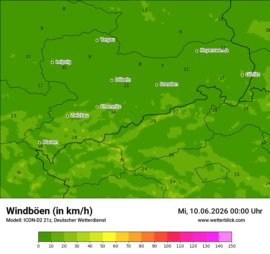 Maximale Windböen