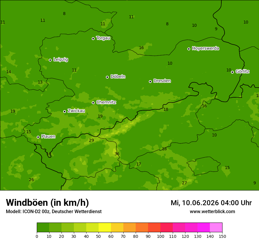 Maximale Windböen