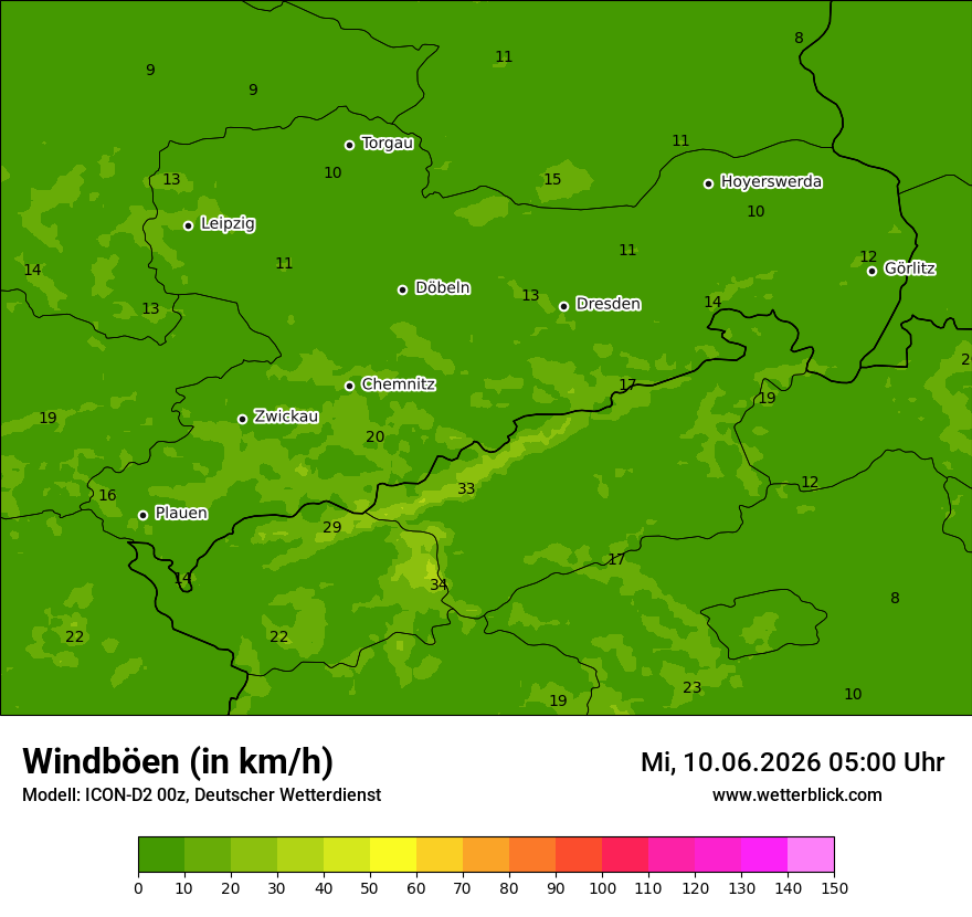 Maximale Windböen