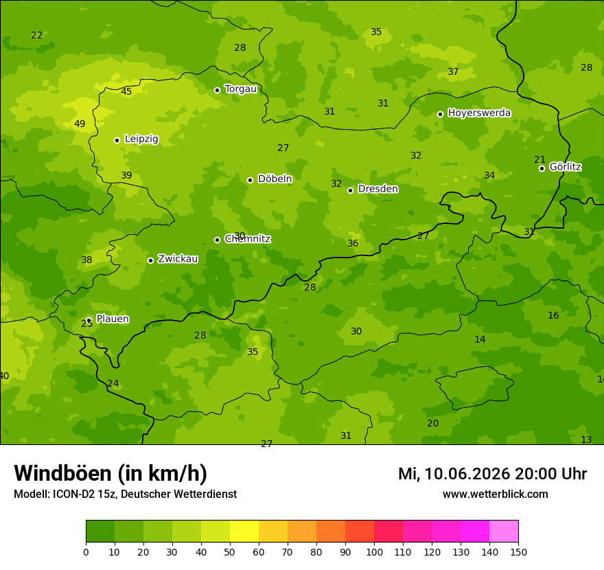 Maximale Windböen