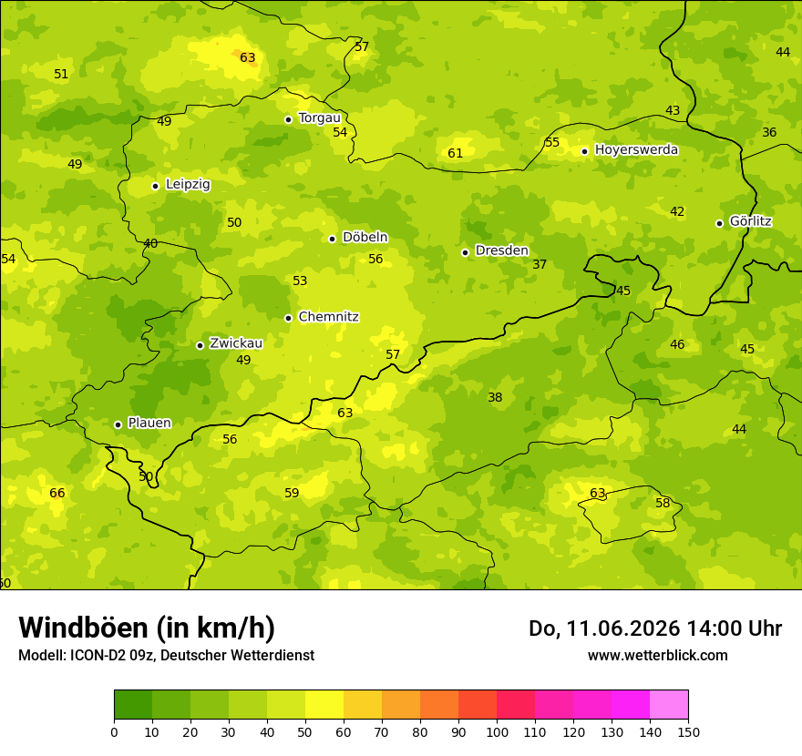 Maximale Windböen
