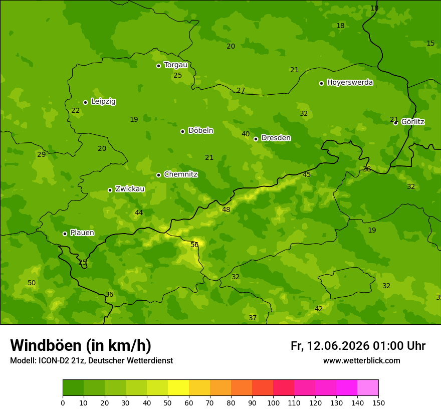 Maximale Windböen