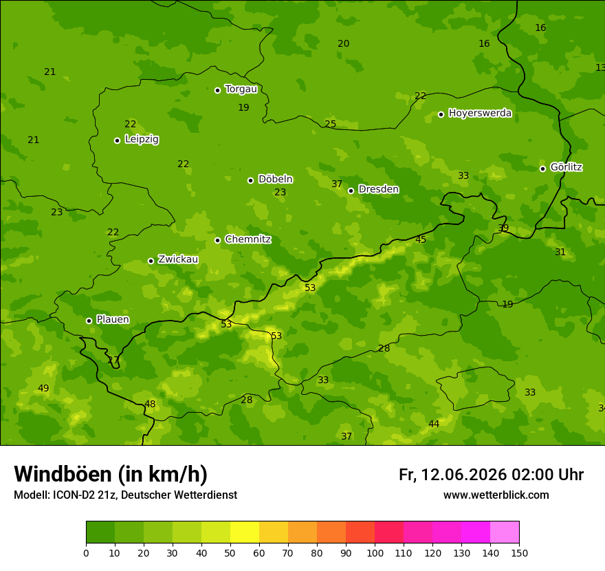 Maximale Windböen
