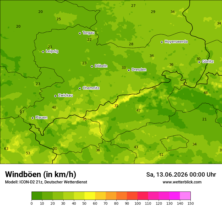 Maximale Windböen