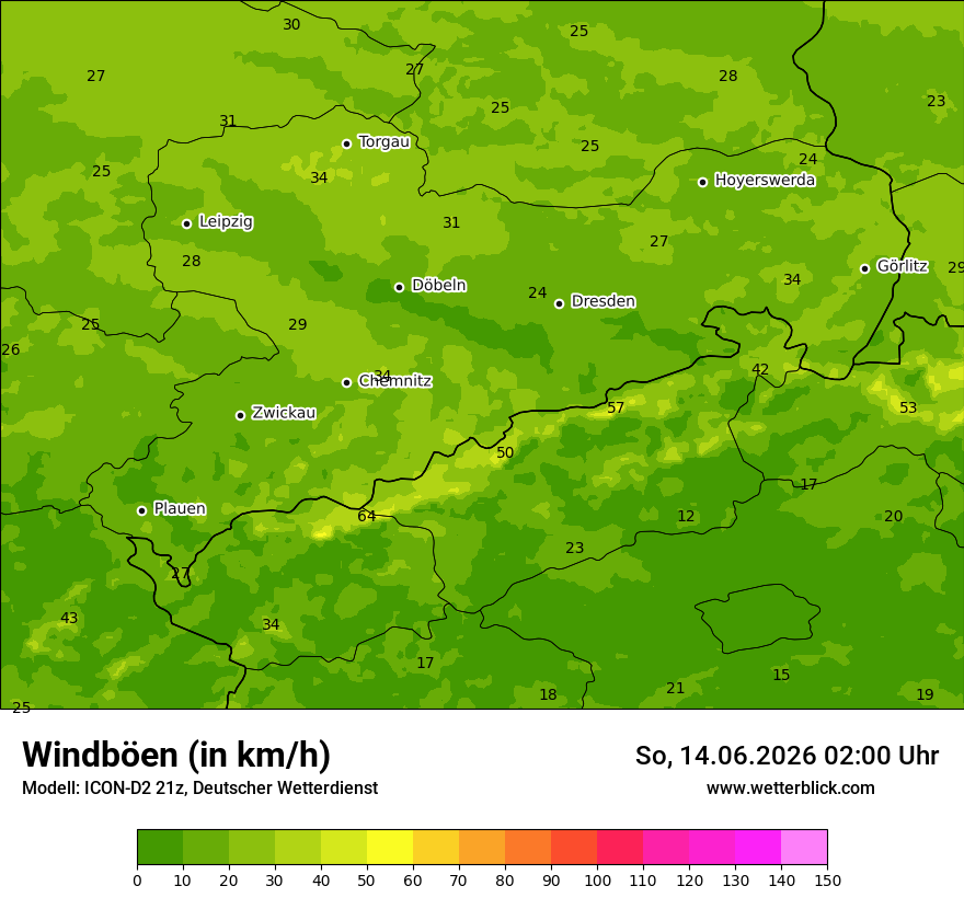 Maximale Windböen