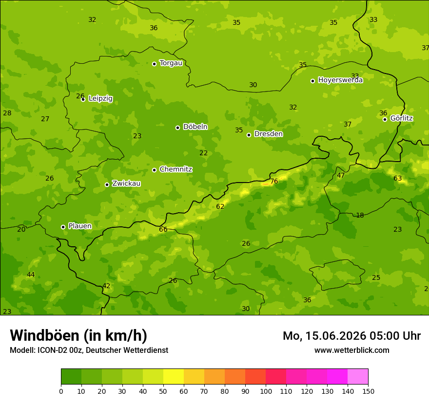 Maximale Windböen