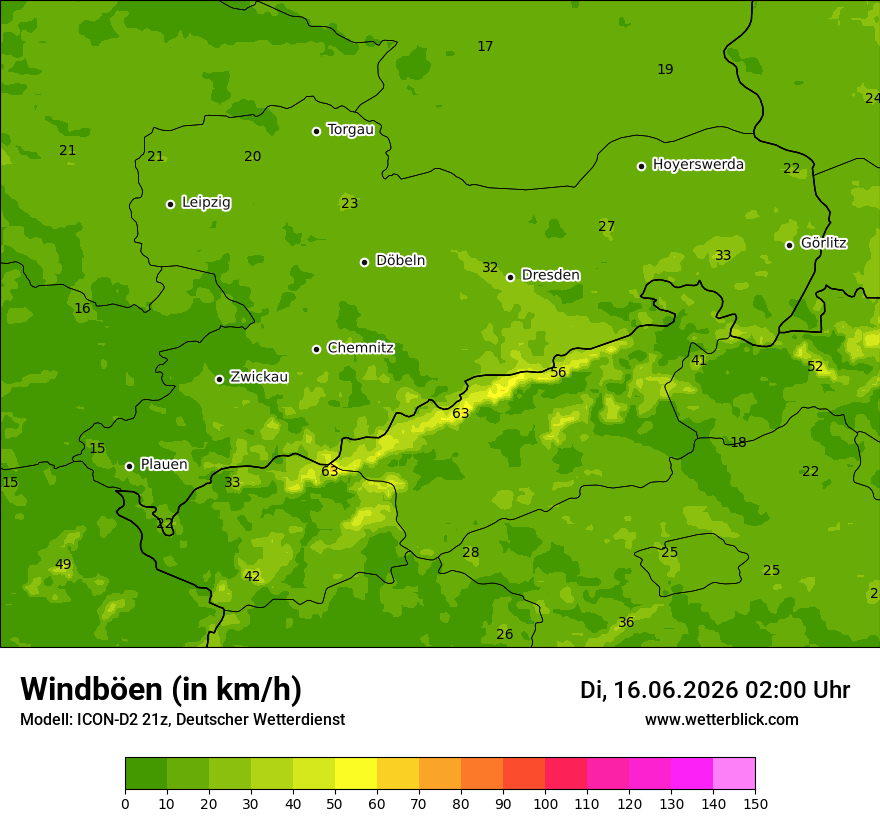 Maximale Windböen
