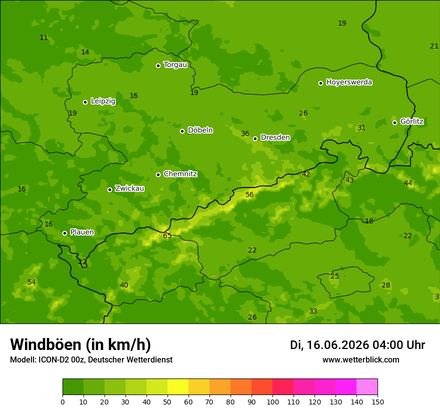 Maximale Windböen