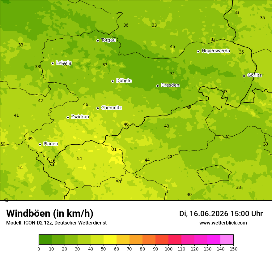 Maximale Windböen