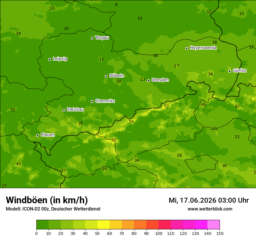 Maximale Windböen
