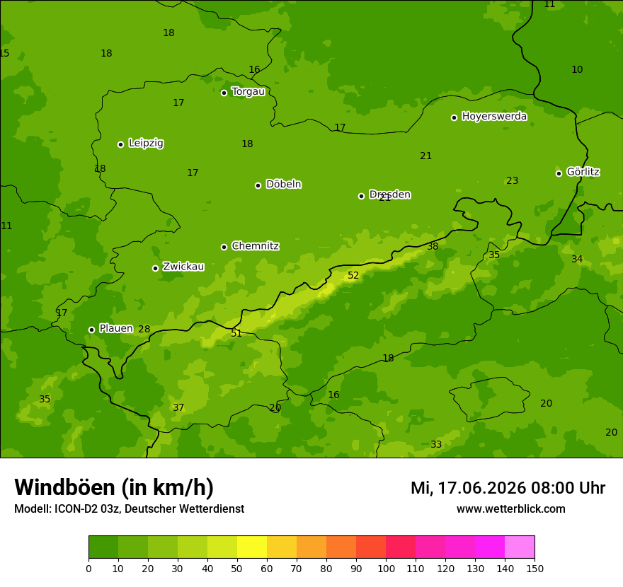 Maximale Windböen