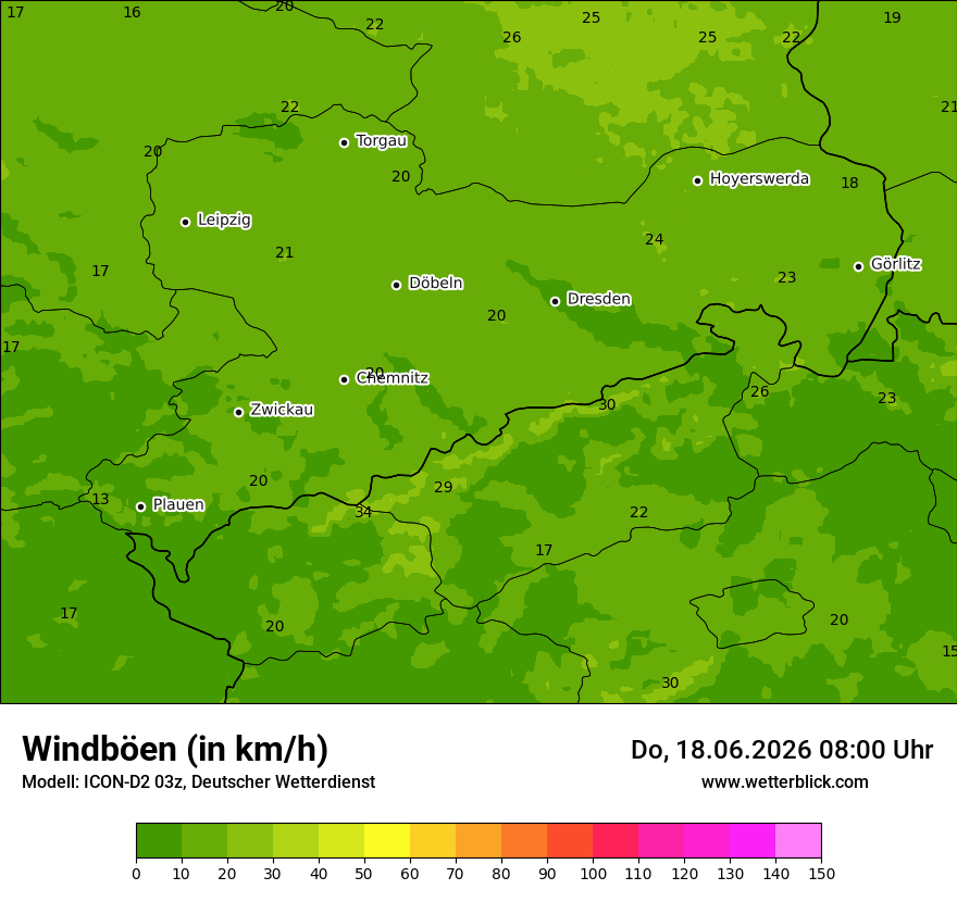 Maximale Windböen