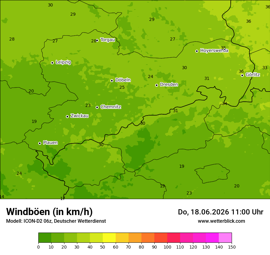Maximale Windböen