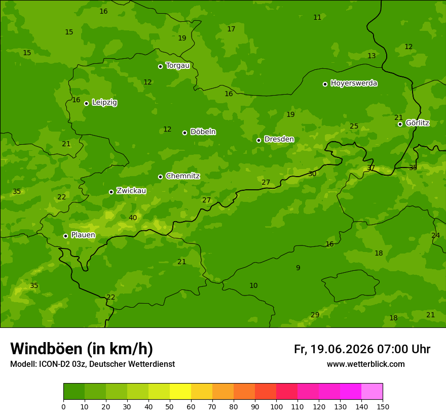 Maximale Windböen