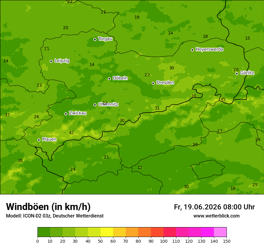 Maximale Windböen