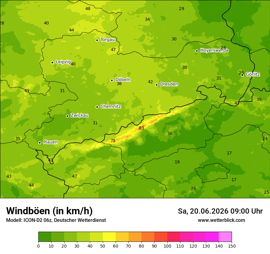 Maximale Windböen