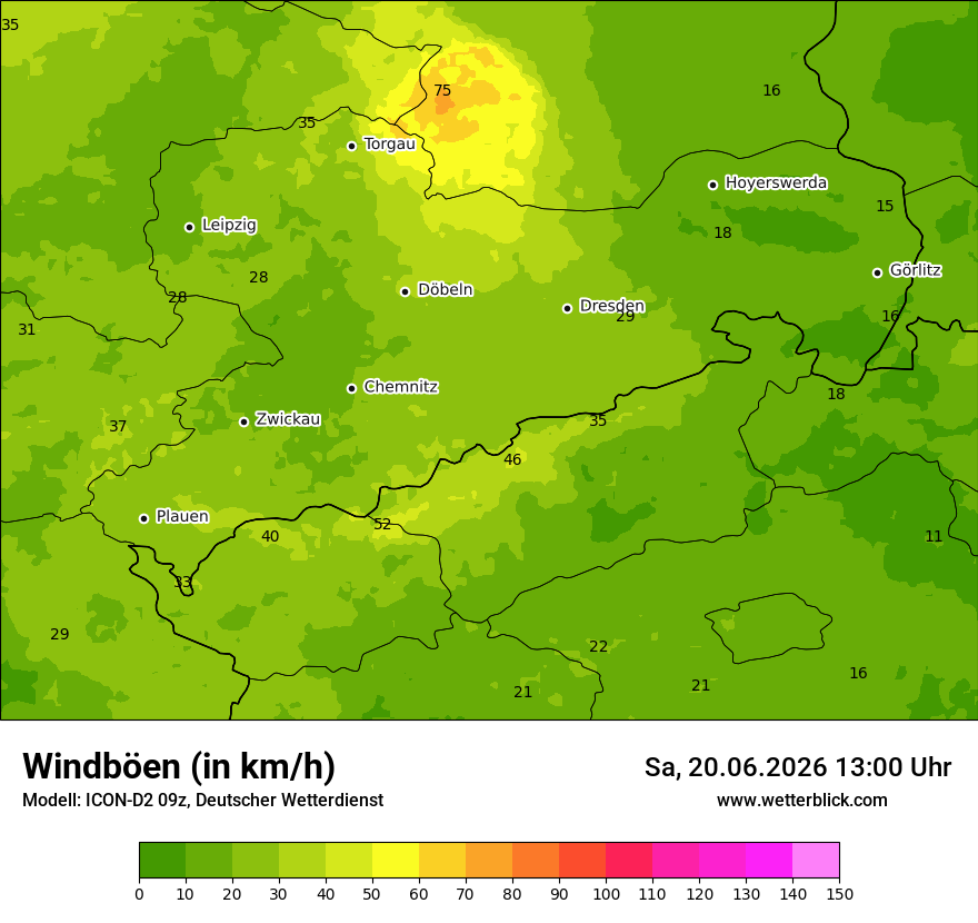 Maximale Windböen
