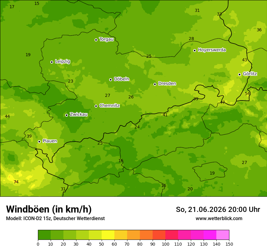 Maximale Windböen