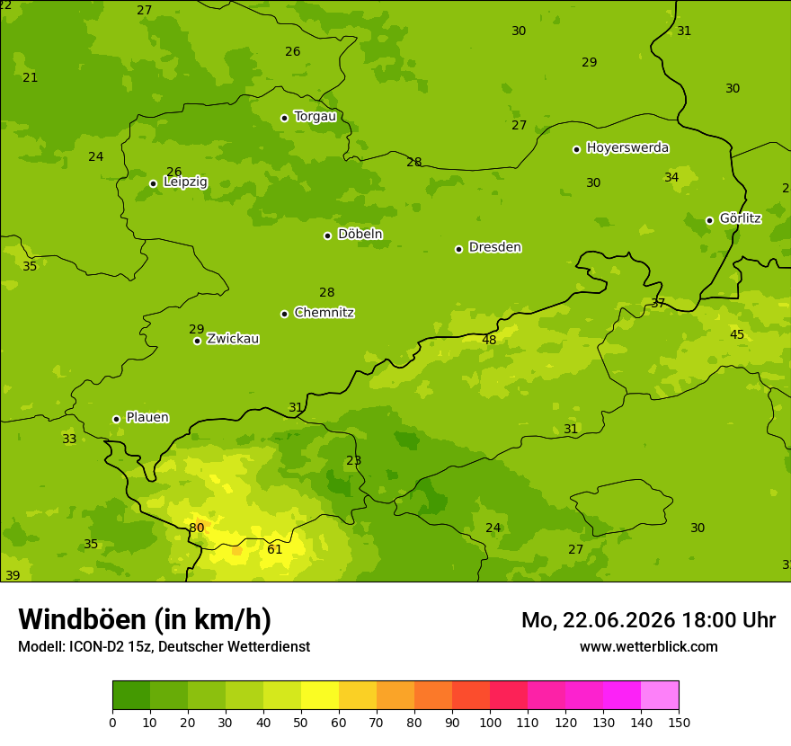 Maximale Windböen