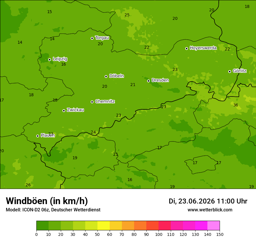 Maximale Windböen