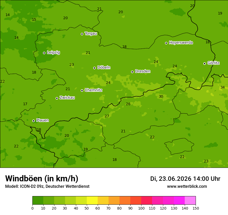 Maximale Windböen