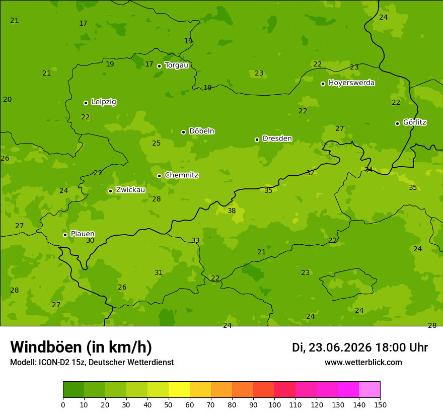 Maximale Windböen